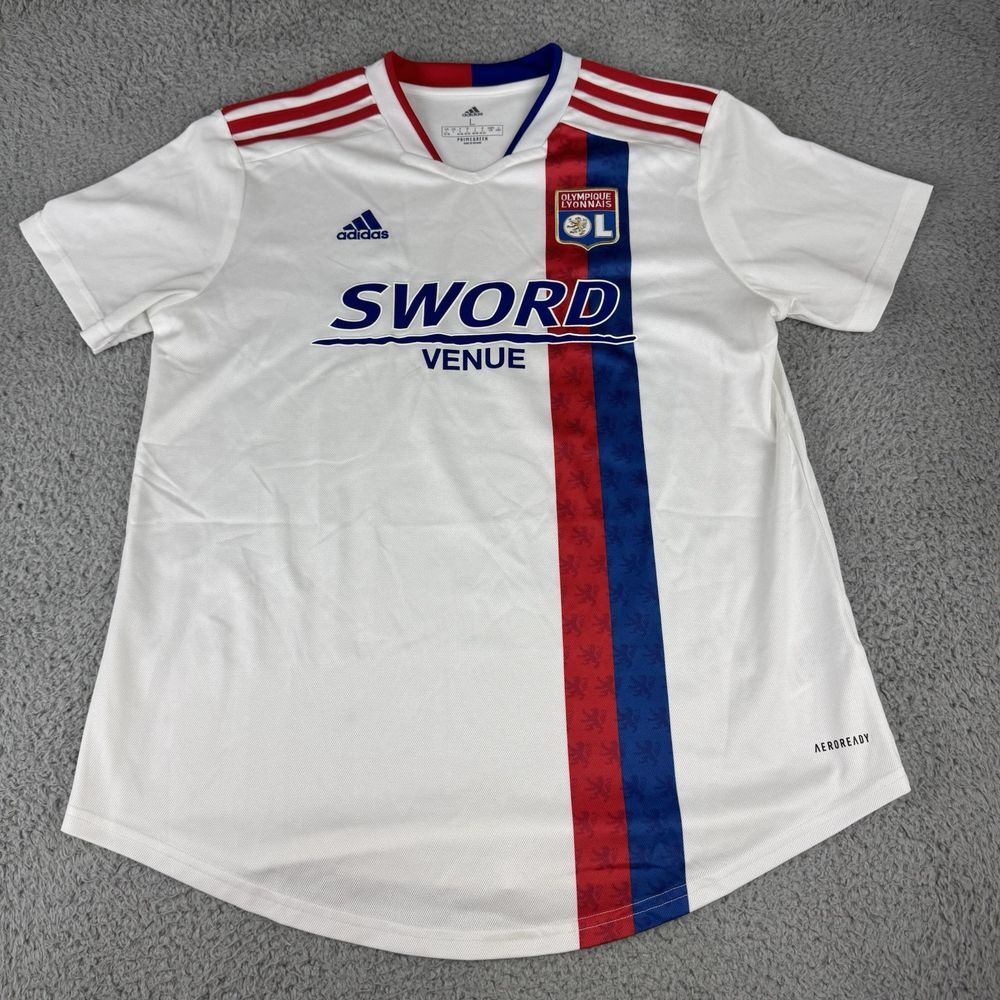 OLYMPIQUE LYONNAIS HOME SHIRT FOOTBALL SOCCER ADIDAS Adult Large